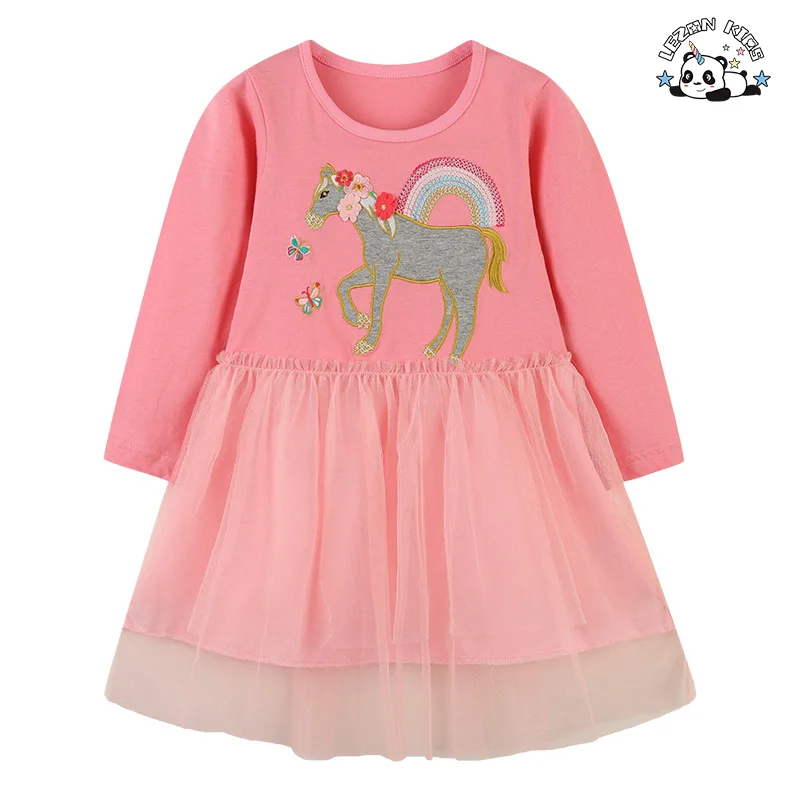 LEZONKIDS - Autumn fashion embroidery long sleeve ballet tutu dresses children girl summer dresses